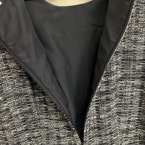 J. Crew Tweed Frayed Hem Navy Dress NWOT - Picture 7 of 8